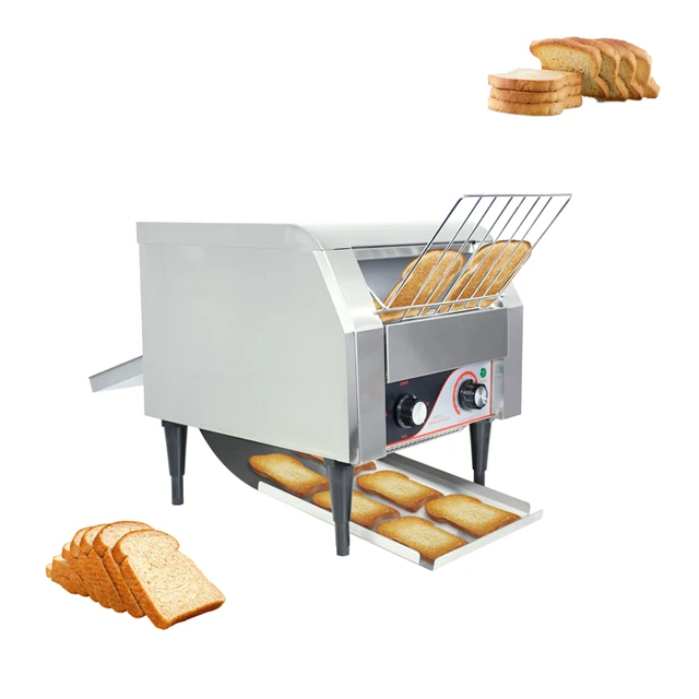Commercial Conveyor Smart Bread Toaster Hotel Kitchen Use Electric Toaster HET-300 2 Slices Stainless Steel Sliver Adjustable -