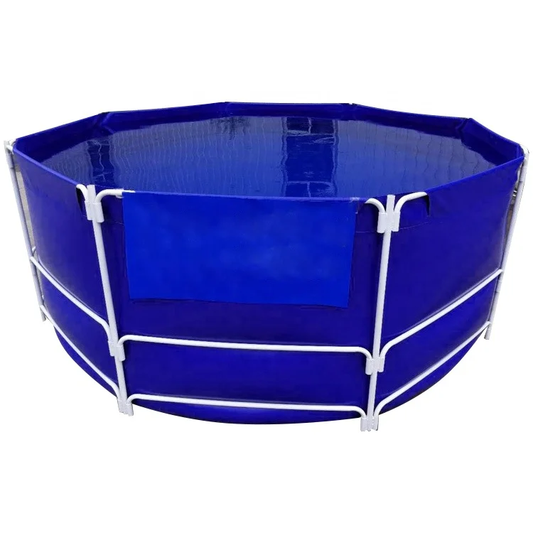 Round Shape Collapsible PVC Coated Fish Pond Tank Material Tarpaulin Cover