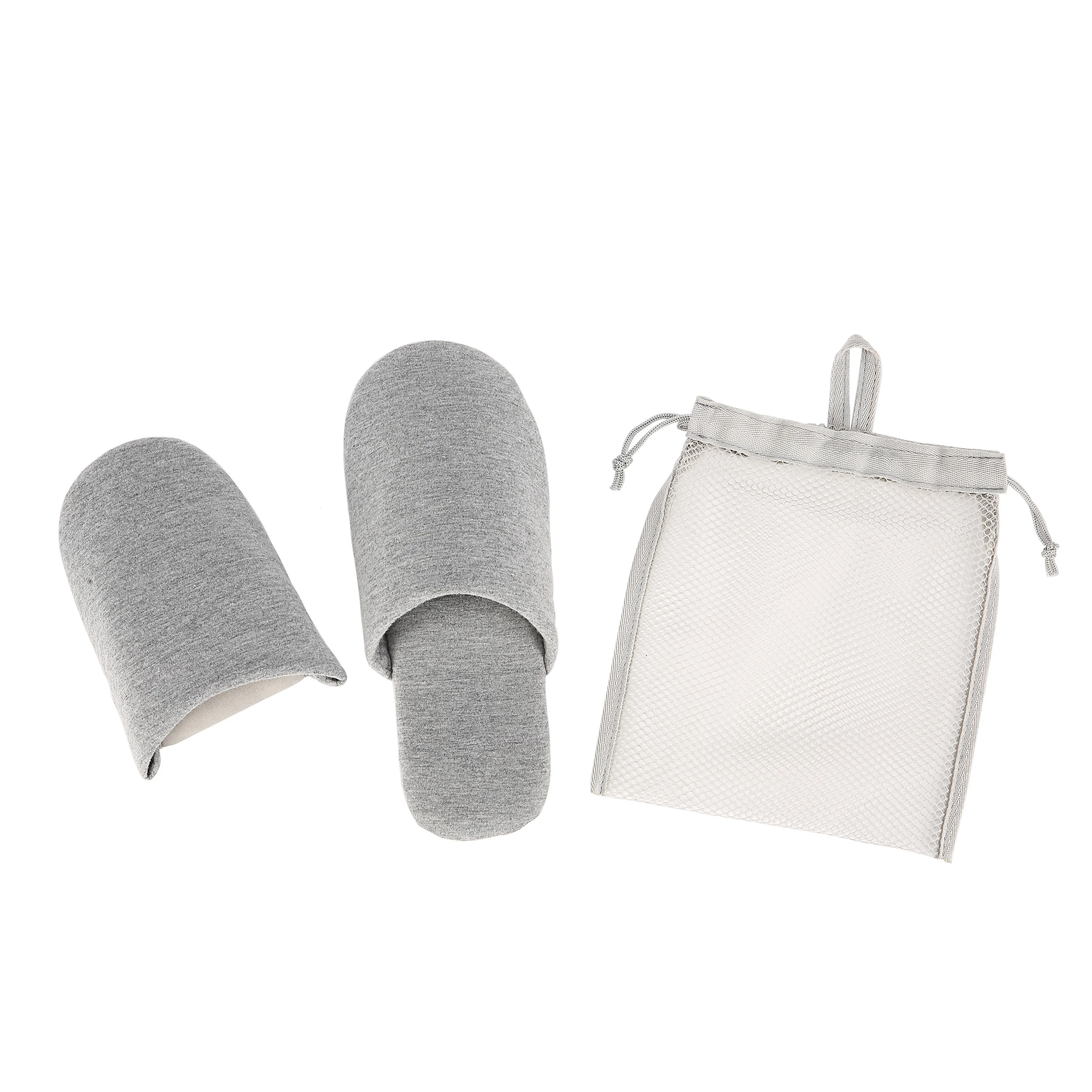 Custom Factories Spa Guest Soft grey Close Toe Cotton Bedroom Unisex Disposable Hotel Slippers