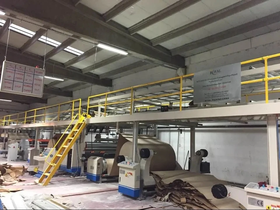 Автоматическая 5 слоев, гофрированные, различного вида завод производственная линия картона гофрированной машина по производству