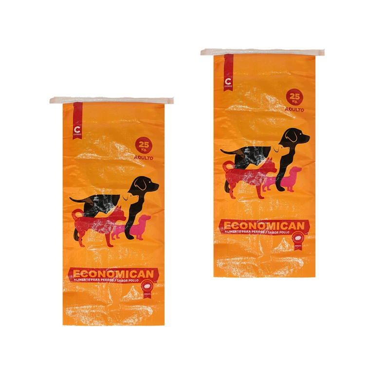 25kgs 50kg virgin pp bopp laminated dog feed woven cattle cat food animal packing bag sack for food