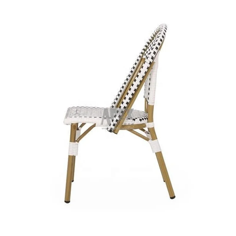 Outdoor customized furniture restaurant rattan wicker weaving Bamboo cafe bistro chairs garden set