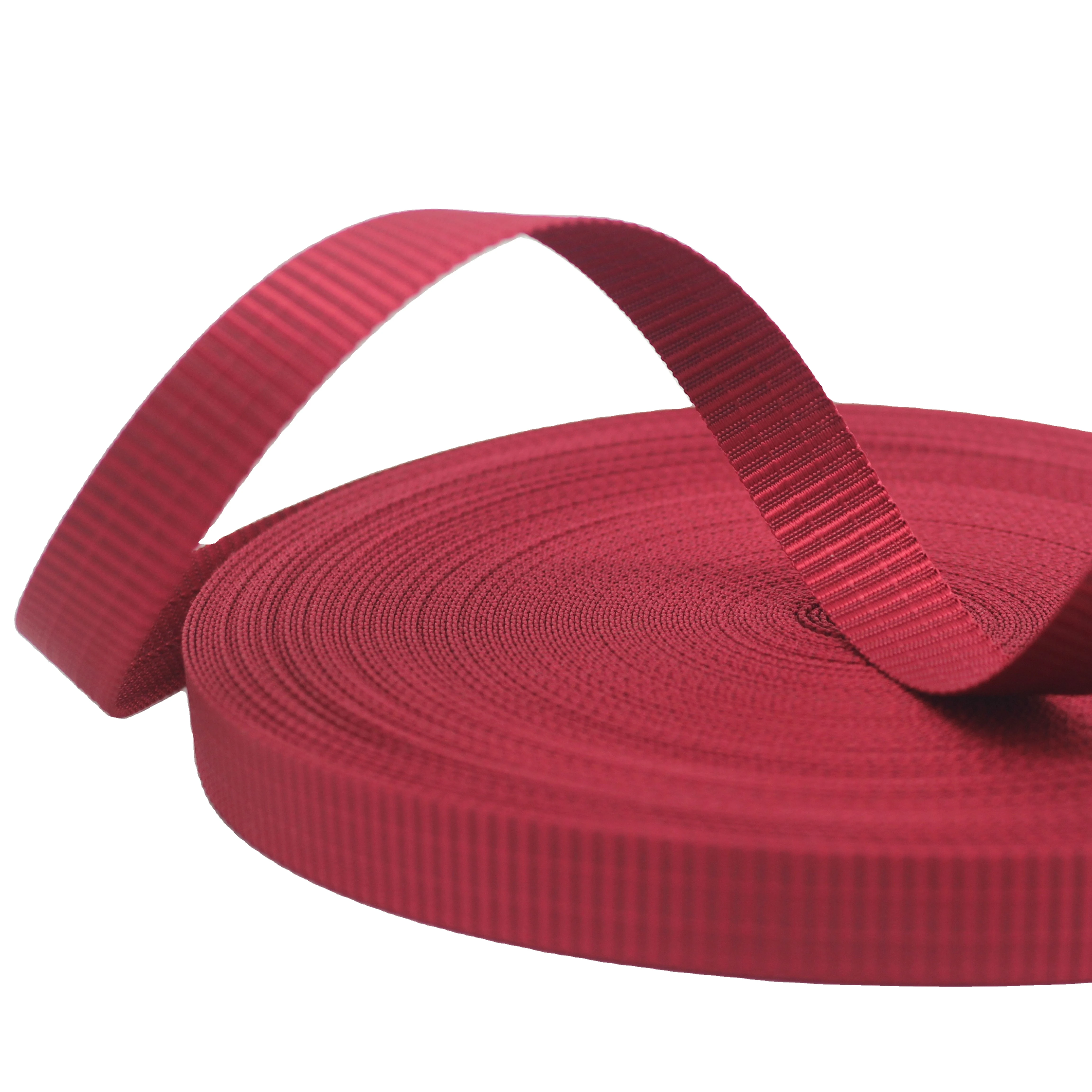 Wholesale Colorful 20mm high density nylon webbing Tanks grain Polyester Belt accessories Webbing