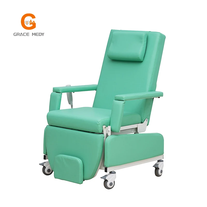 Hengshui W And B Hospital Chemotherapy Mobile Electric Blood Donation Collection Hemodialysis Dialysis Chair