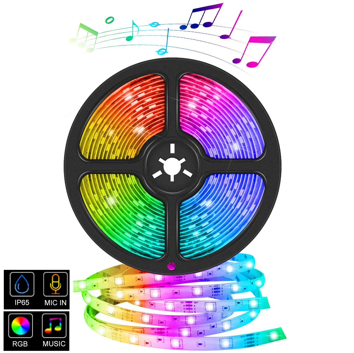 Прямая поставка, Светодиодная лента цвета мечты, светодиодные ленты с управлением через приложение, многоцветные светодиодные ленты, водонепроницаемые светодиодные ленты RGB