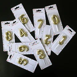 Factory Price OEM Wholesale With Sticks Birthday Party Cake Decorative Ritual Gold Number Candles