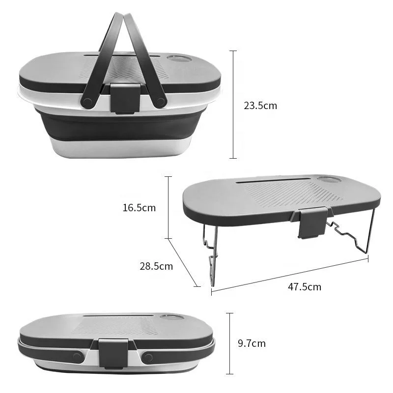 Dust-proof camping storage folding bucket with lid