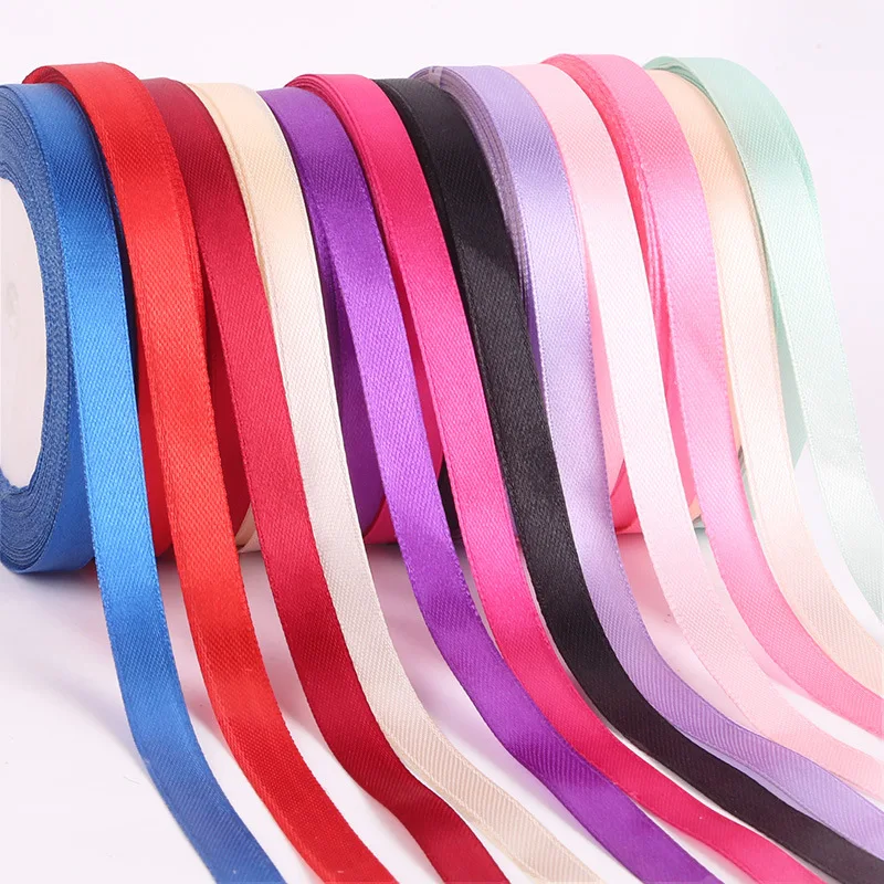 Hot Sale Mixed Colors 1*22 Cm Single Sided Double Sided Polyester Silk Ribbon Wholesale Ribbon Supplier