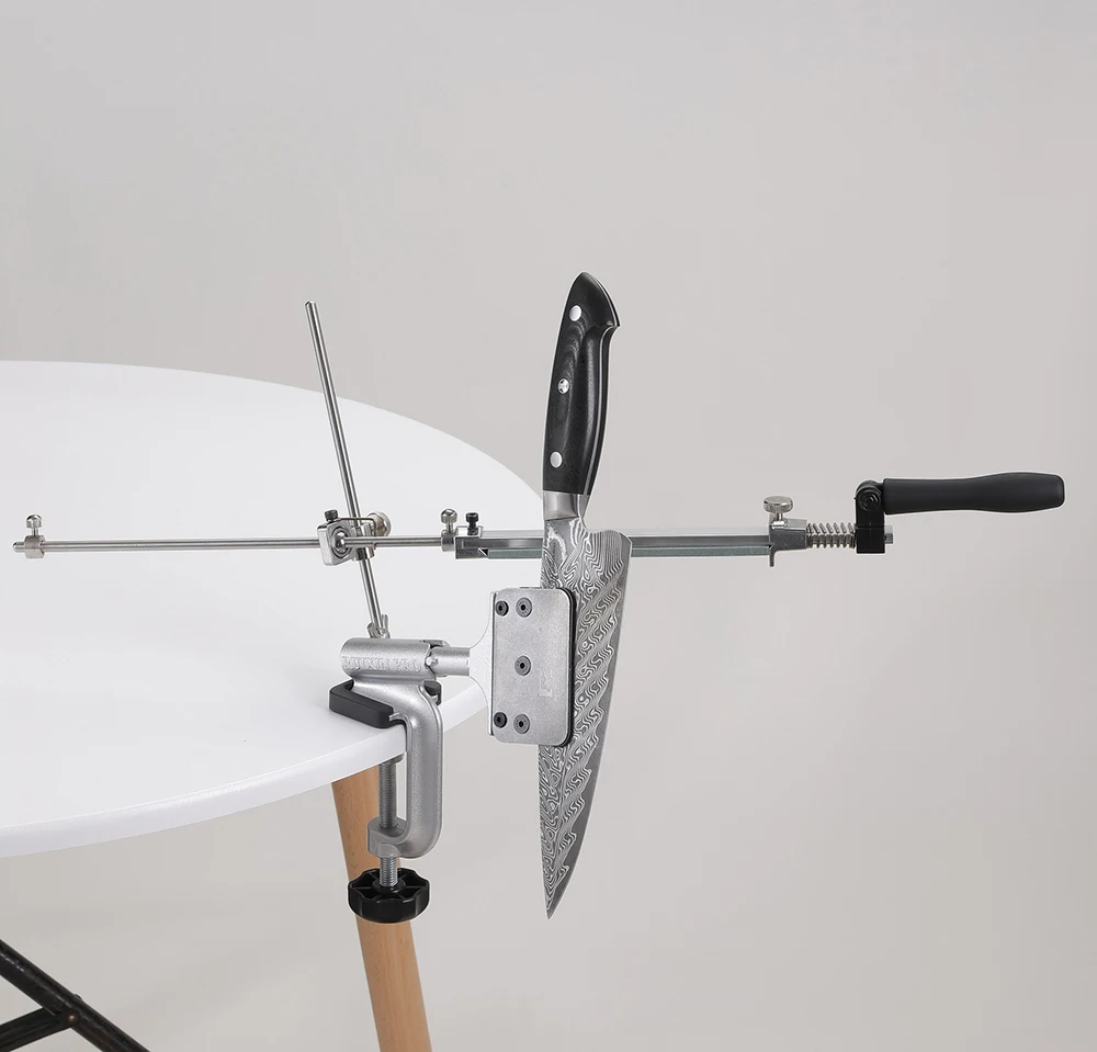 Хит продаж профессиональная точилка для кухонных ножей из нержавеющей стали с фиксированным углом набор 4 шлифовальных камней