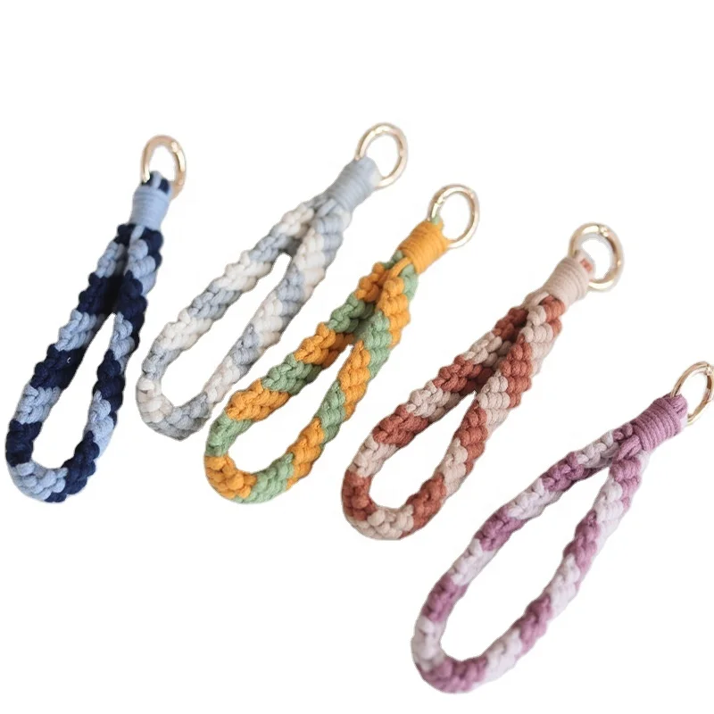 moyamiya Handmade macaram cotton cord elegant eco-friendly gift bag hang car hangs accessories keychains