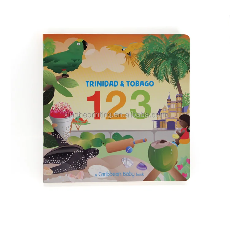 Print Custom Kids Cardboard Book Picture Coloring Drawing Children Illustration Board Children Story Book Printing