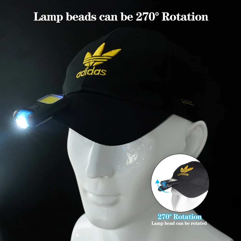 Bright Mini Keychain Flashlight USB Rechargeable Small Keychain Flashlight With 6 Lighting Clip-on Pocket Light For Outdoor