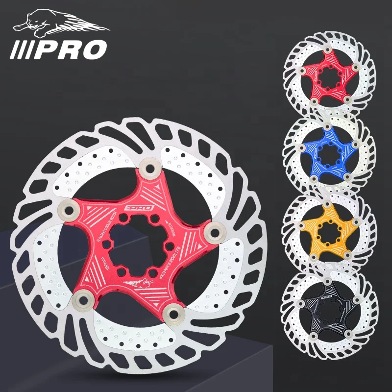 6 Bolts Mountain Bike Cooling Floating Disc Brake Rotor 203/180/160/140mm MTB DH Hydreaulic Brake Pads