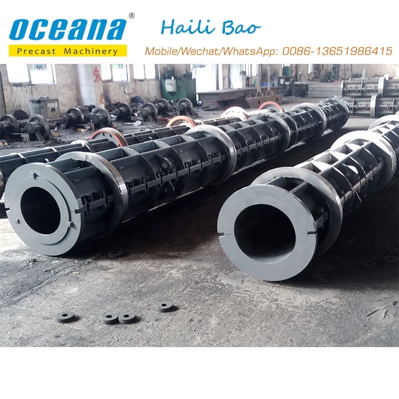 Electric concrete pole making machine with mold production line