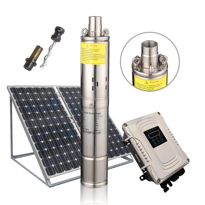 water irrigation solar pump system set helical rotor solar pump with solar panels submersible solar pump with brushless motor