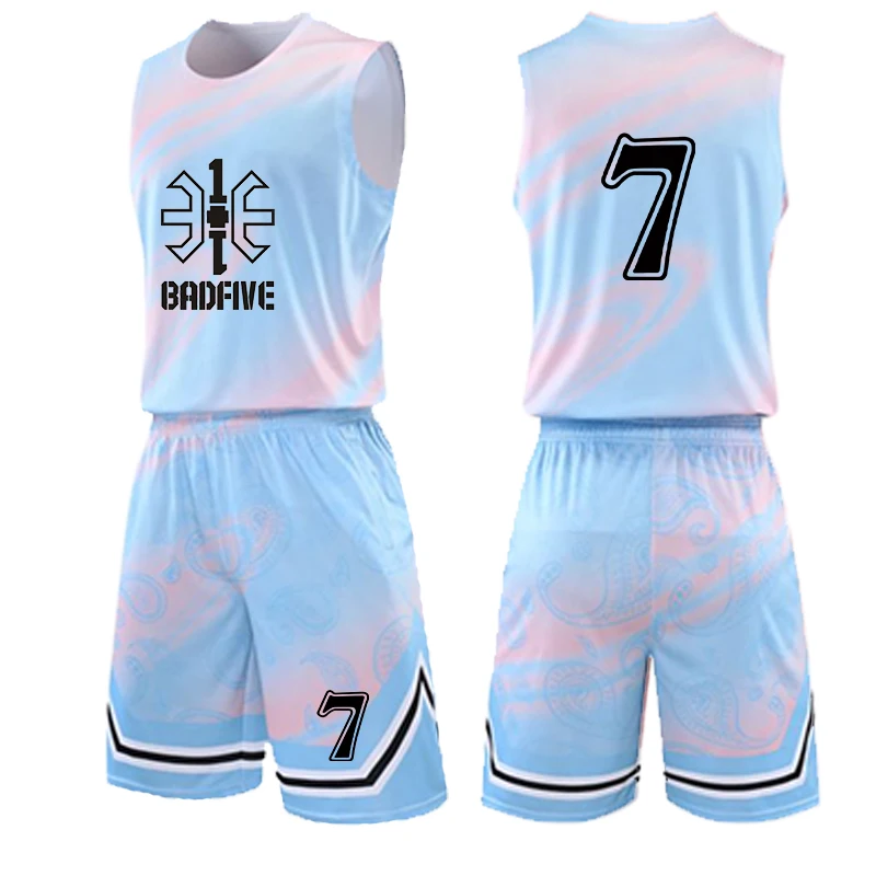 
Wholesale new blank team basketball jerseys for printing design your own basketball uniform 