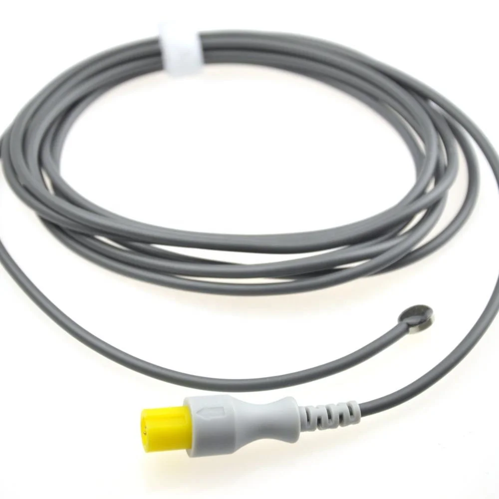 Mindray T5/T8 temperature probe,adult skin-surface,round 2-pin