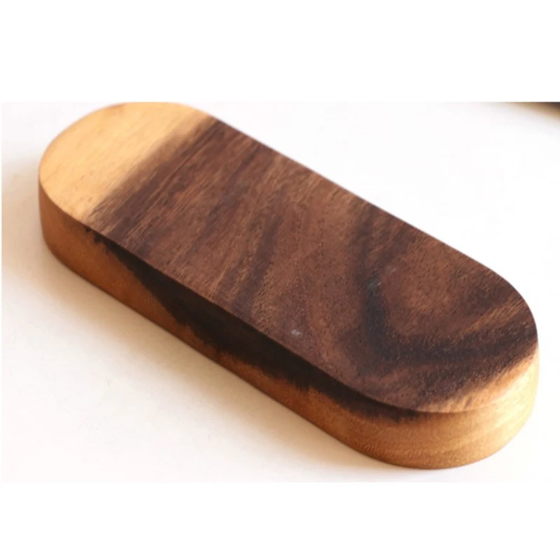 Three grid Wood Tray Divided Serving Trays Fruit Snack Tray