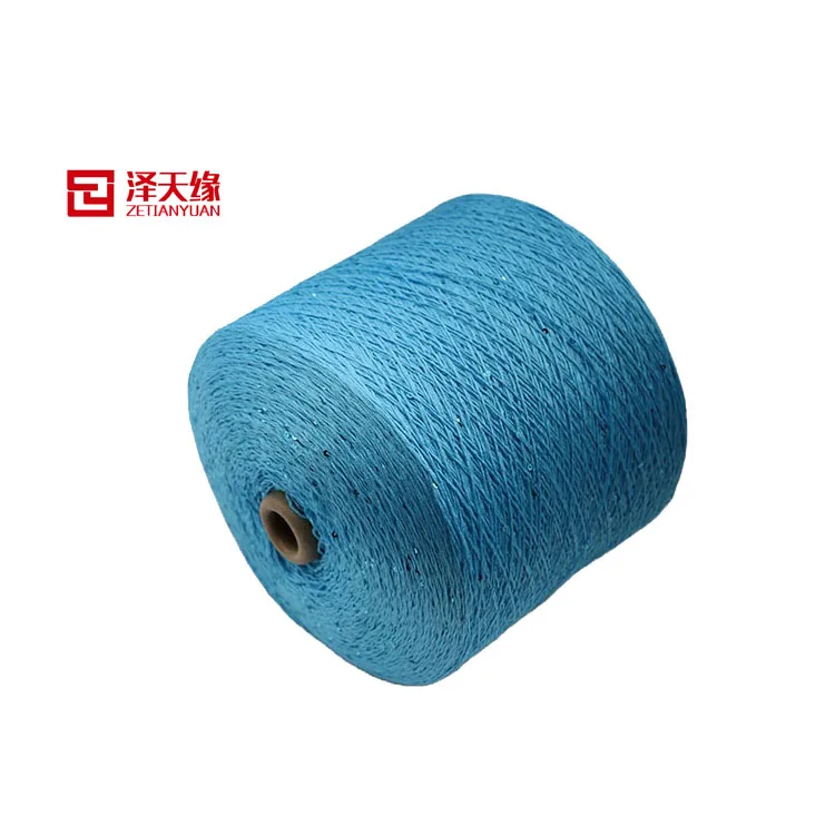 Dyed yarn barrel knitting machine to sample custom hosiery ring spinning hot selling color yarn    blue cotton yarn 32S