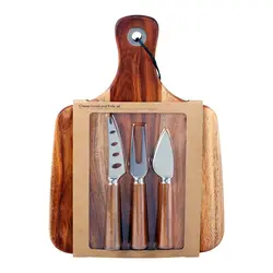 Великолепная сыра 4pcs инструмент комбинации Charcuterie Магнитная деревянная доска для с столовый нож и