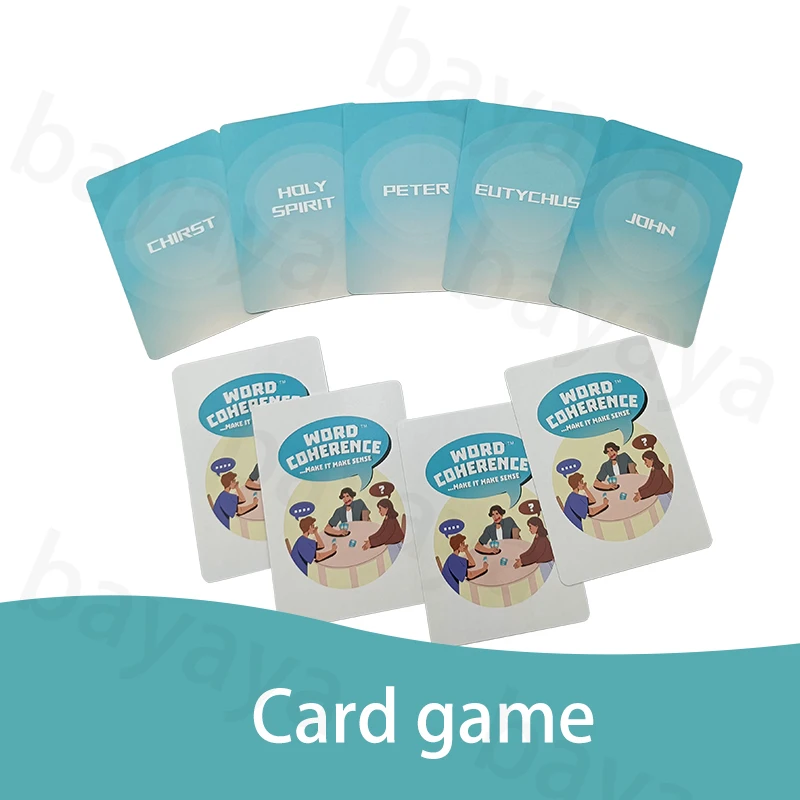 Customised Make Sense Different Ages Team Building Language Learning Kids Educational Word Coherence Flash Card Game