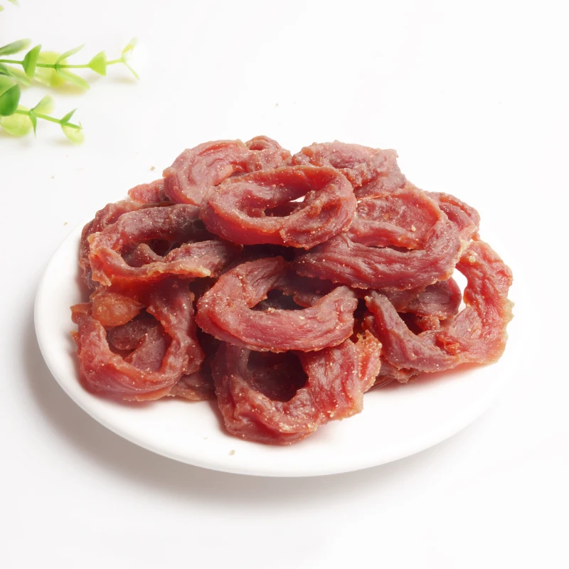 Pure meat high protein dog snacks duck meat ring oem healthy pet dry food for dog organic dog food manufacture