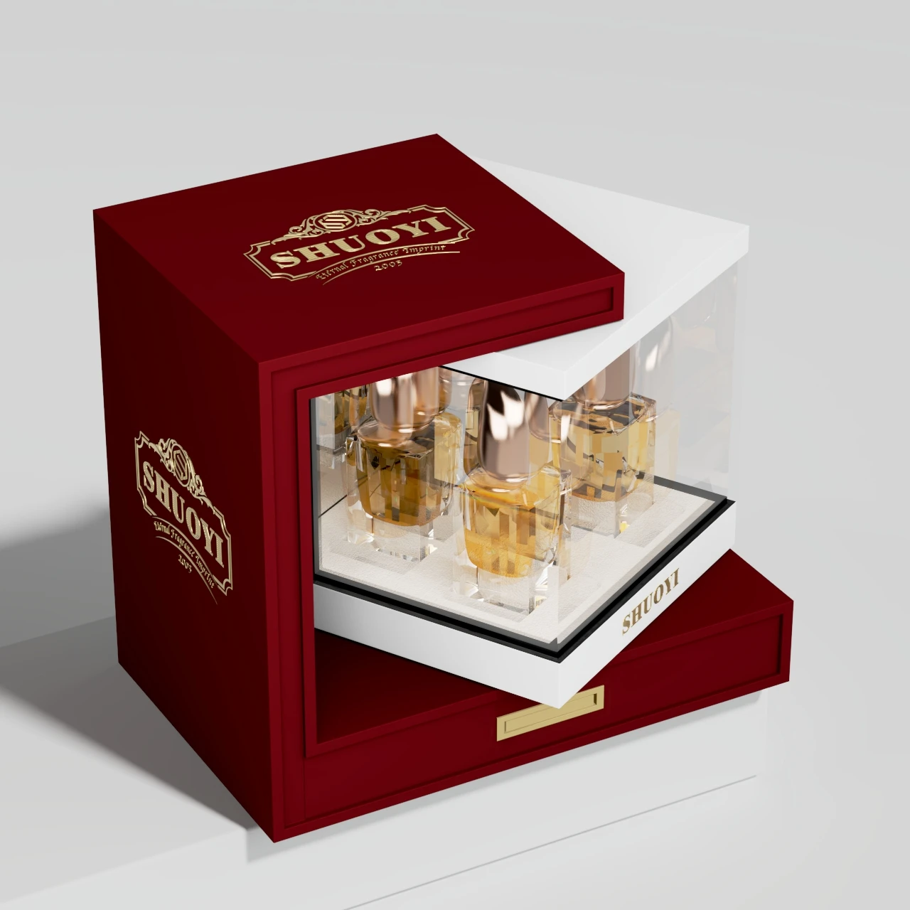 Factory High Quality Design perfume wooden box Dubai black box perfume Luxulry packaging box