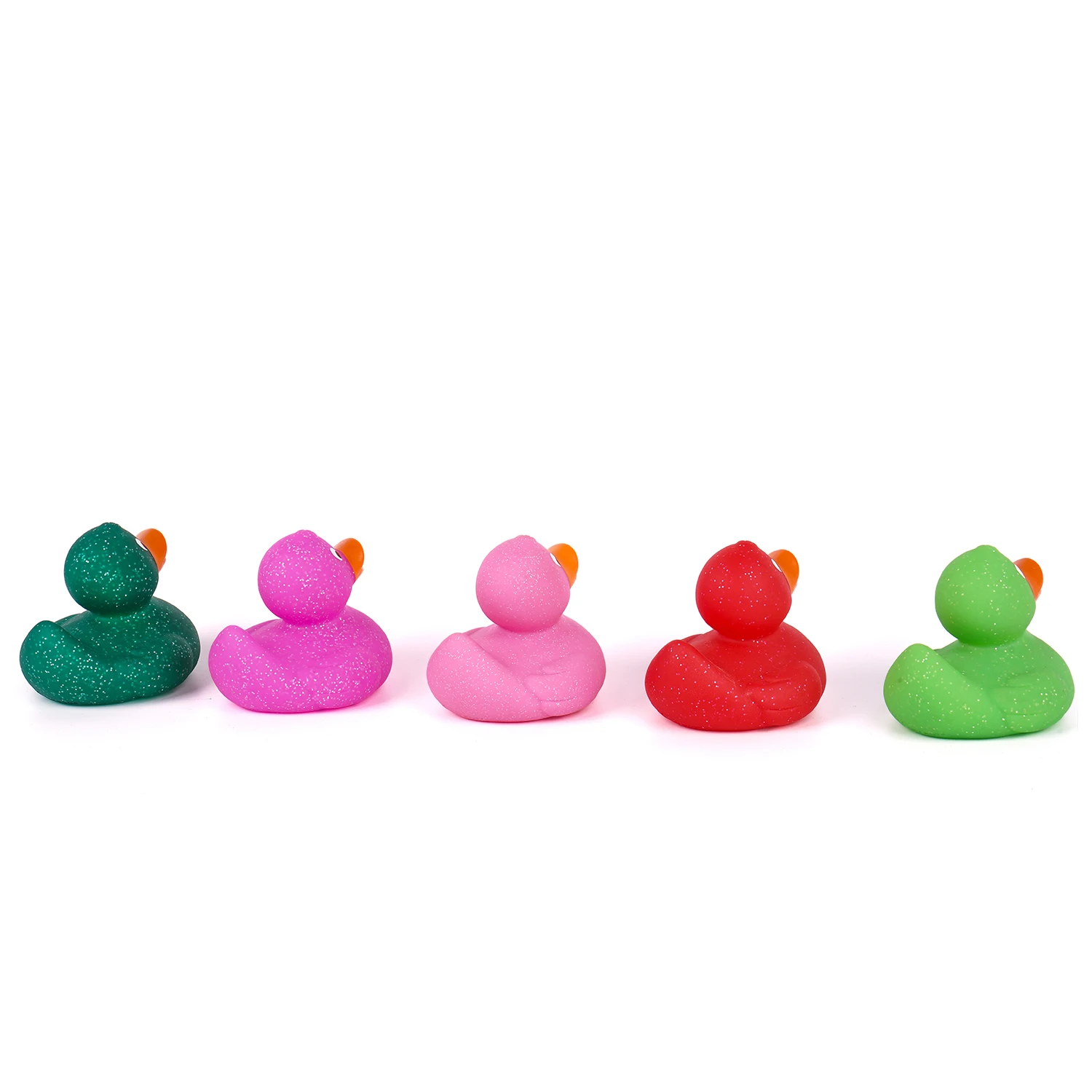 
Vinyl PVC plain color baby bath floating toy pass American European standard duck animal 