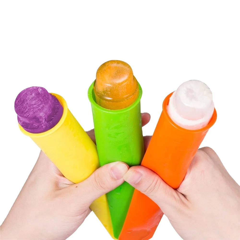 100% Eco-Friendly Bpa Free Silicone Ice Cream Stick Tube Reusable Popsicle Mold