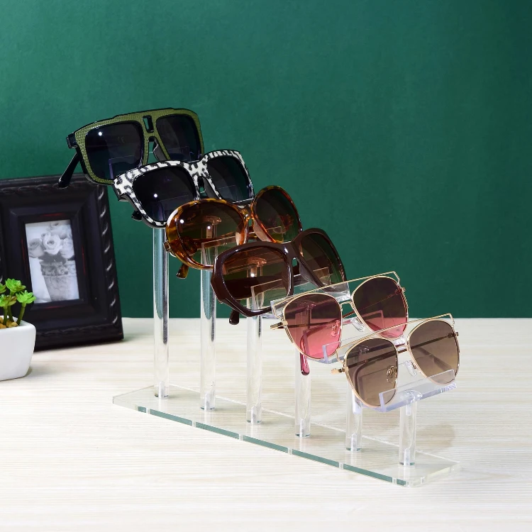 Clear Acrylic Staggered 6-Tier Frame Display Stand