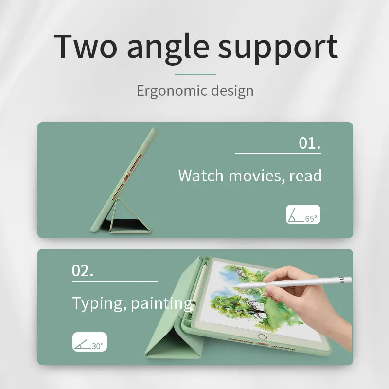  Заводская поставка цена со скидкой новый дизайн разумный всасывающий экран fuction планшет для ipad 9 7 2018 чехол из искусственной кожи