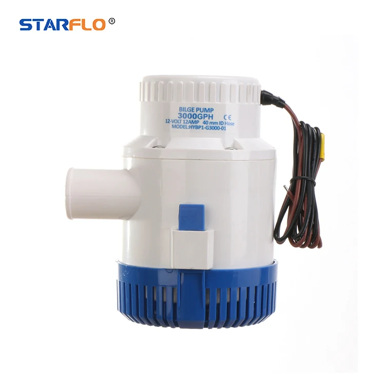 STARFLO 3000GPH 4000GPH 4700GPH Solar Electric Bilge High Flow Submersible Water Pump 12v