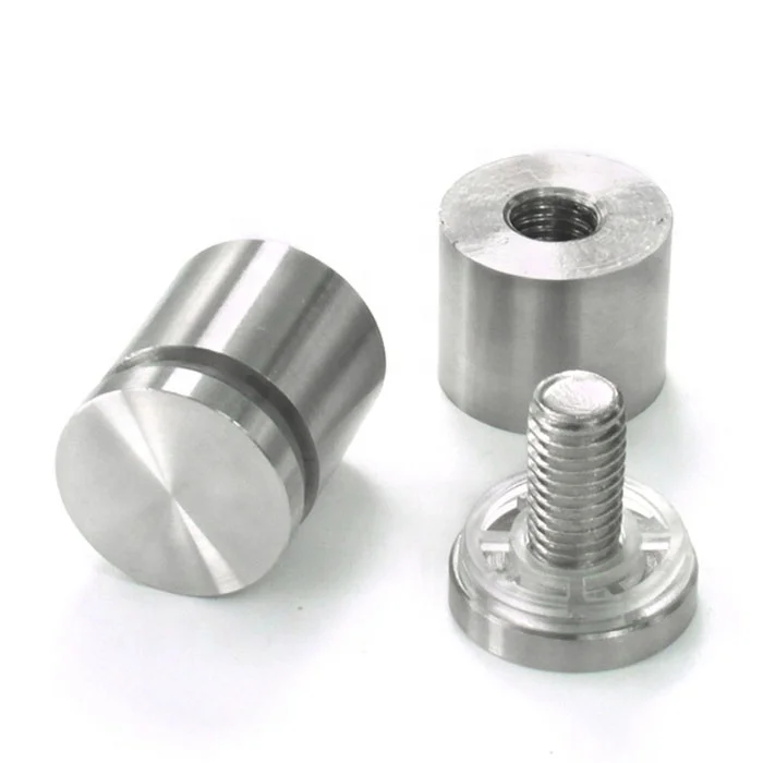16*25mm metal wall mounted acrylic pin bolt solid hollow stainless steel aluminum sign screw led standoff glass spacer