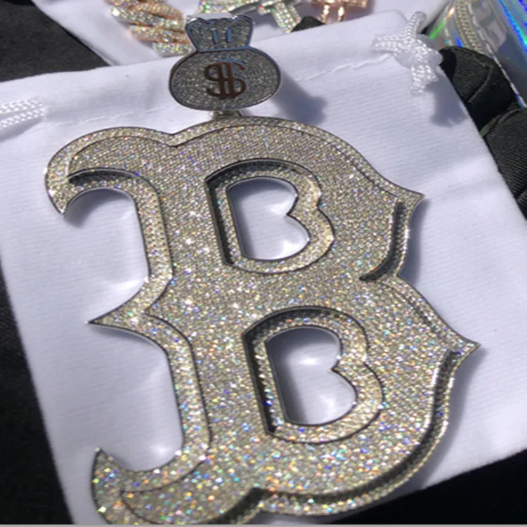 Factory Wholesale 14K Gold Plated Letter Stainless Steel Pendants