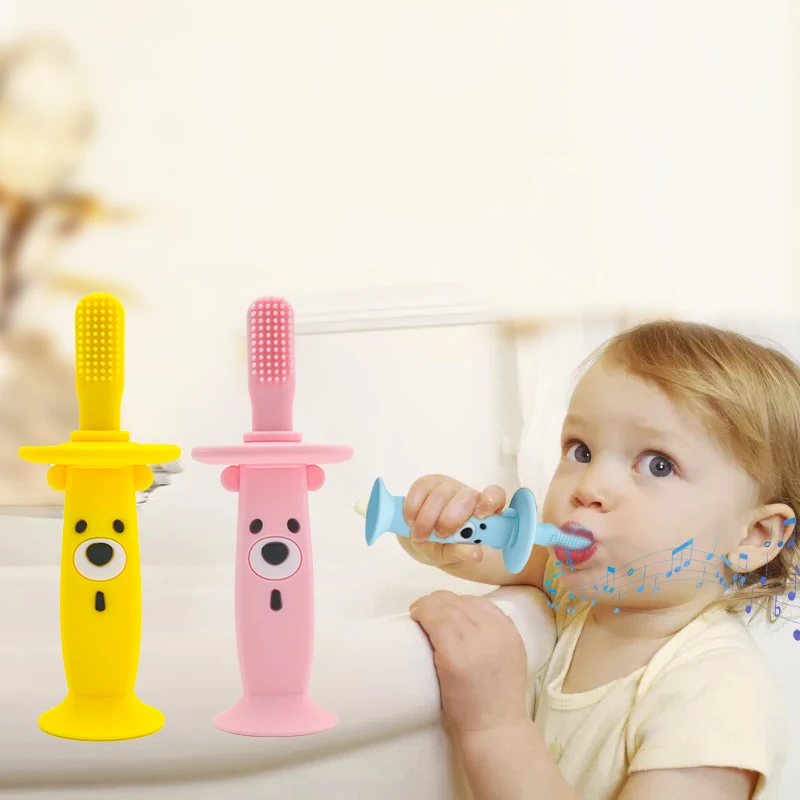 Новое поступление экологичный мягкий силиконовый детский музыкальный Прорезыватель для зубов водонепроницаемый Электрический