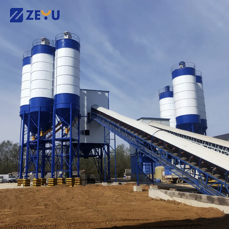 HZS120 concrete batching plant / china supplier cement mixers factory /ready mix concrete