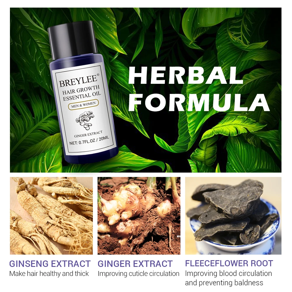 
Wholesale Best Quality Growth Hair Essential Oil For Long Hair Treatment 
