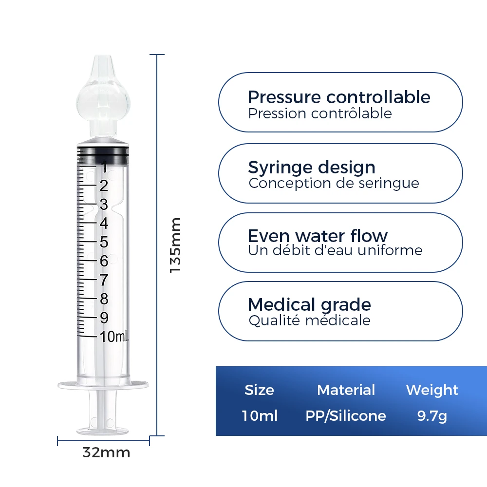 Nasal Aspirator Nasal Professional Syringe Baby Nasal Irrigator Blister Packaging Infant Nose Cleaner Rinsing Device Set