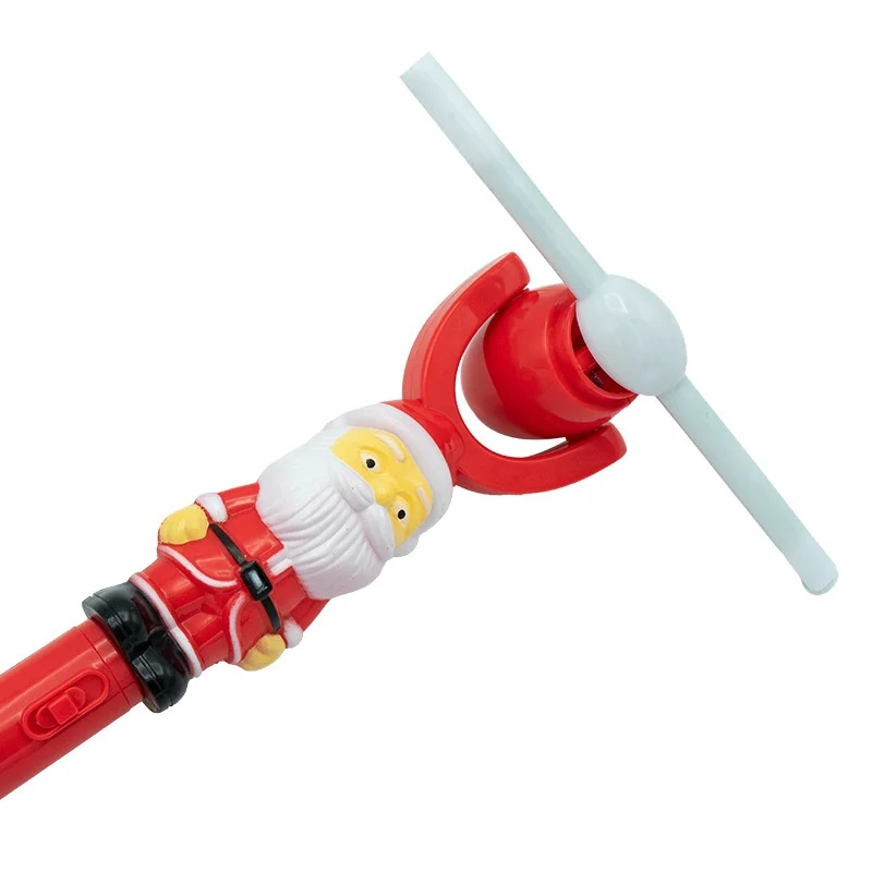 2023  Magic Wand Christmas Party led santa windmill Light Up Toys Led Flashing Spinning Windmill with Music