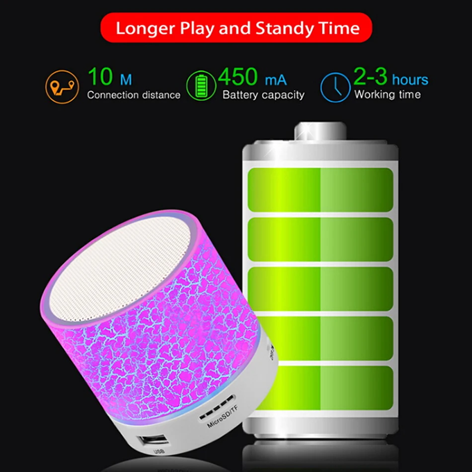 Speaker Wireless Sound Super Bass Portable Colorful Waterproof Party mini ipx7 Music A9 Speakers