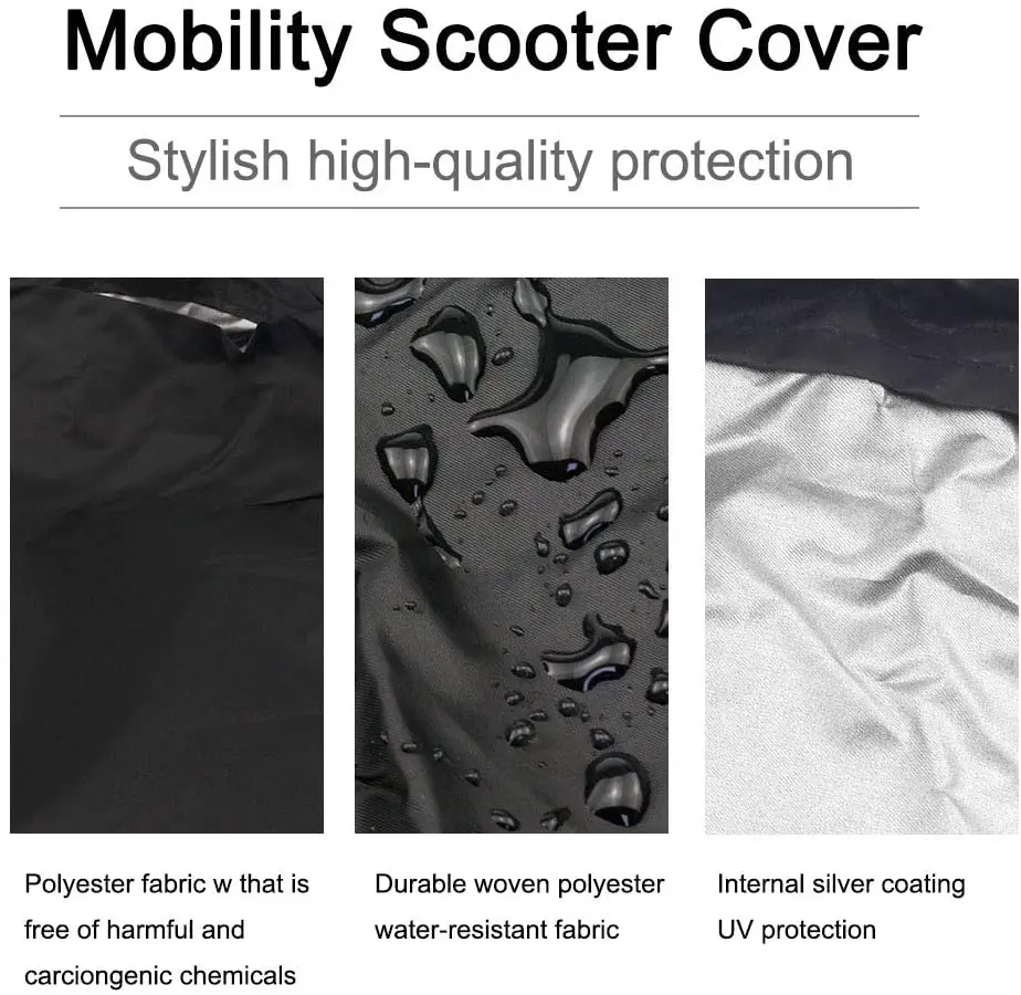 Sqodok Mobility Scooter Cover Waterproof, Power Scooter Cover Wheelchair Cover for Travel