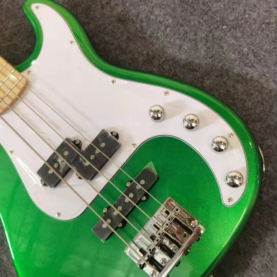 custom precision metallic green bass 4 string guitar for china guitare basse