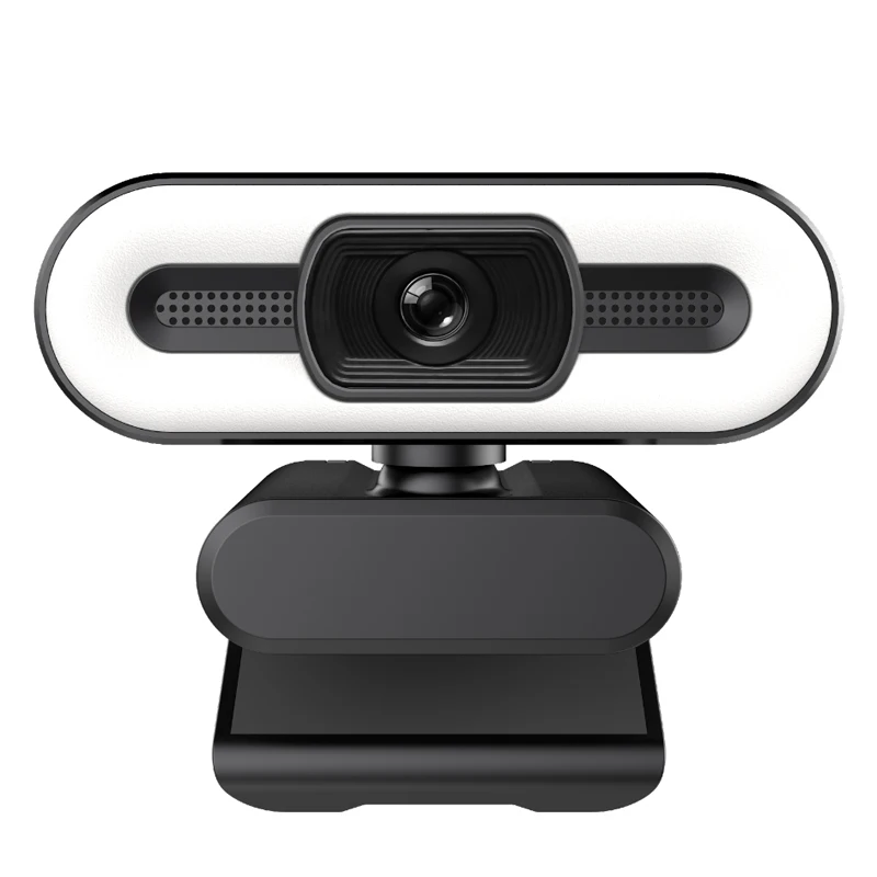 
Auto-Focus Adjustable Brightness 1080P HD Webcam for Skype with Microphone Ring Light Web Camera 
