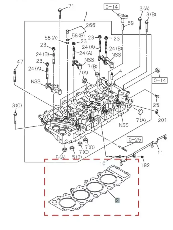 Factory wholesale cylinder head gasket Auto Parts 1876183910 4HK1 GASTET  CYL HD  Isuzu  Genuine Auto Parts