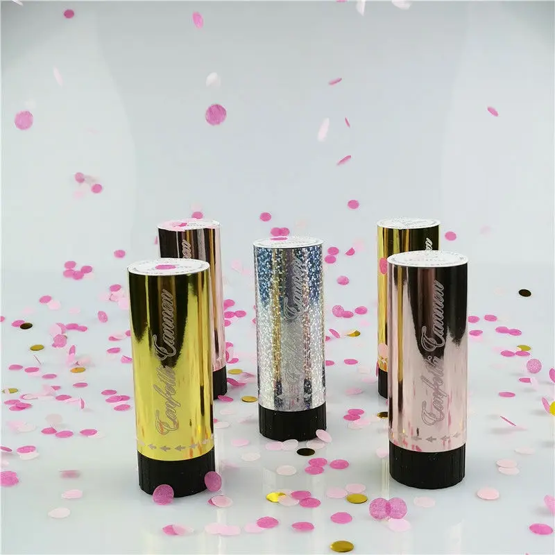 2024 Wedding Birthday Holiday Party Decorations Spring Spray Flower Tube Sequin Handheld Small Salute