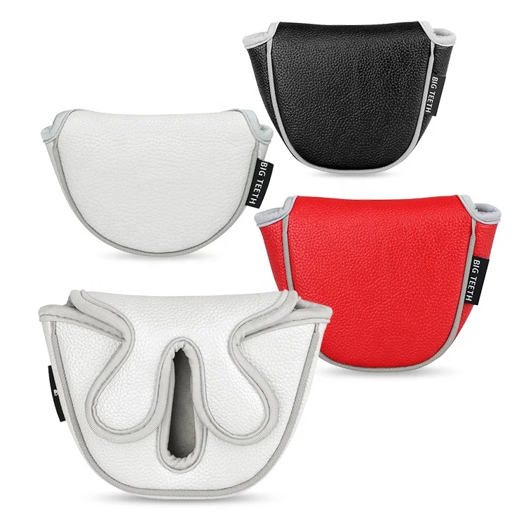 Black Golf Mallet Putter Headcover Golf Mallet Putter Head Cover Cover Strong Magnetic Golf Putter Cover With High Quality