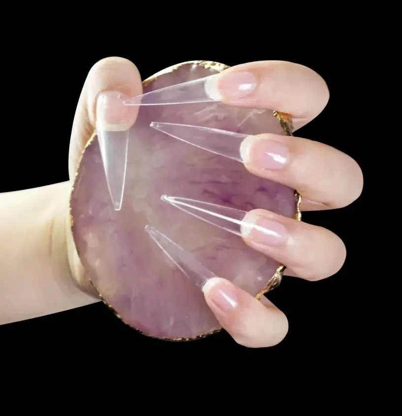 600pcs per bag  Nail Art Straight Tips Triangle Stiletto Nail Tips