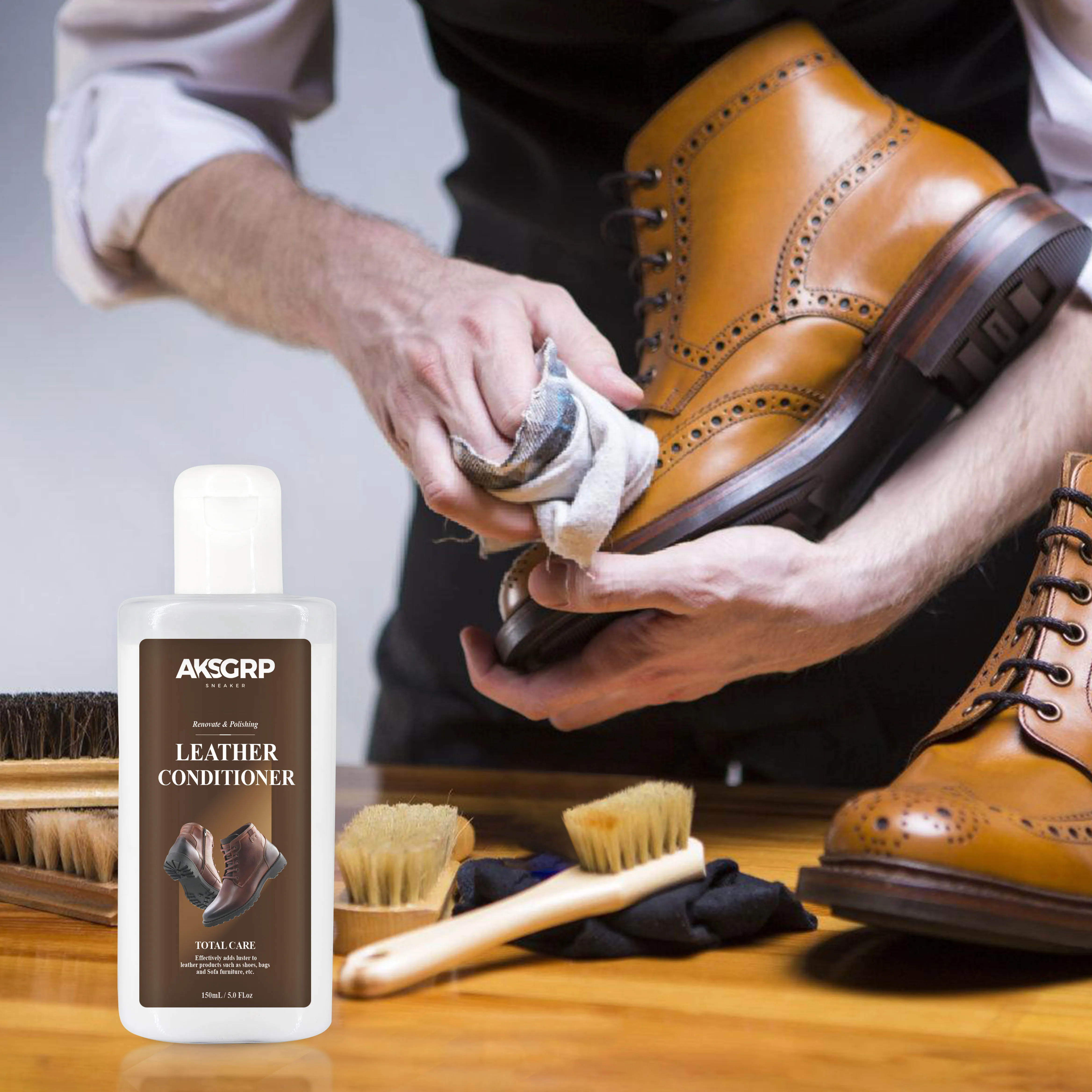 AKSGRP Private Label Leather Care Shoe Polish Cream for Protect & Quick Smooth Leather Conditioner with Bee Wax