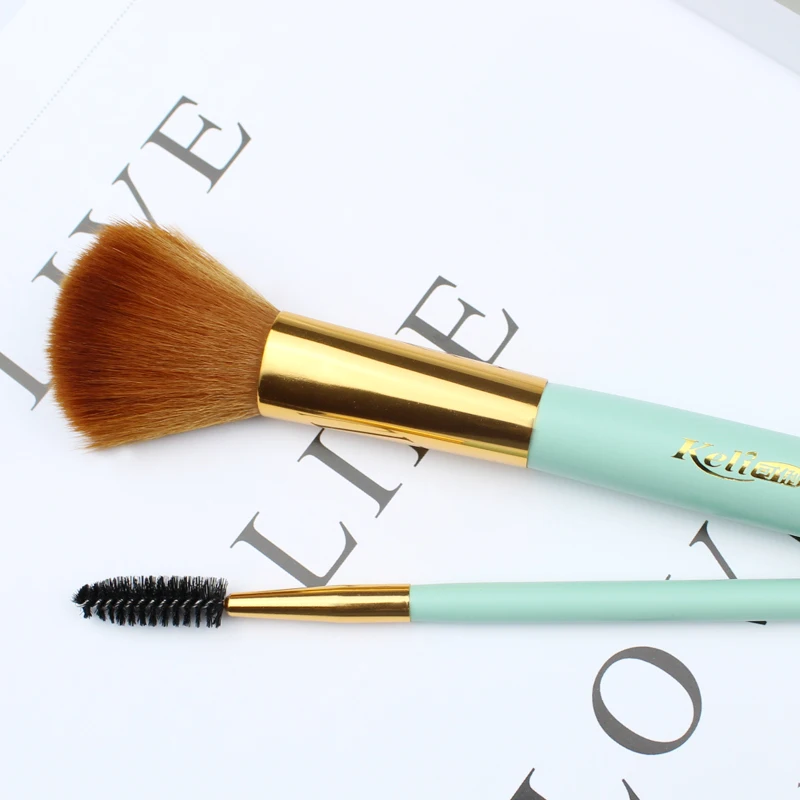 keli high quality angle eyeshadow brush and eyeshadow brushes set with affordable price makeup brush bag