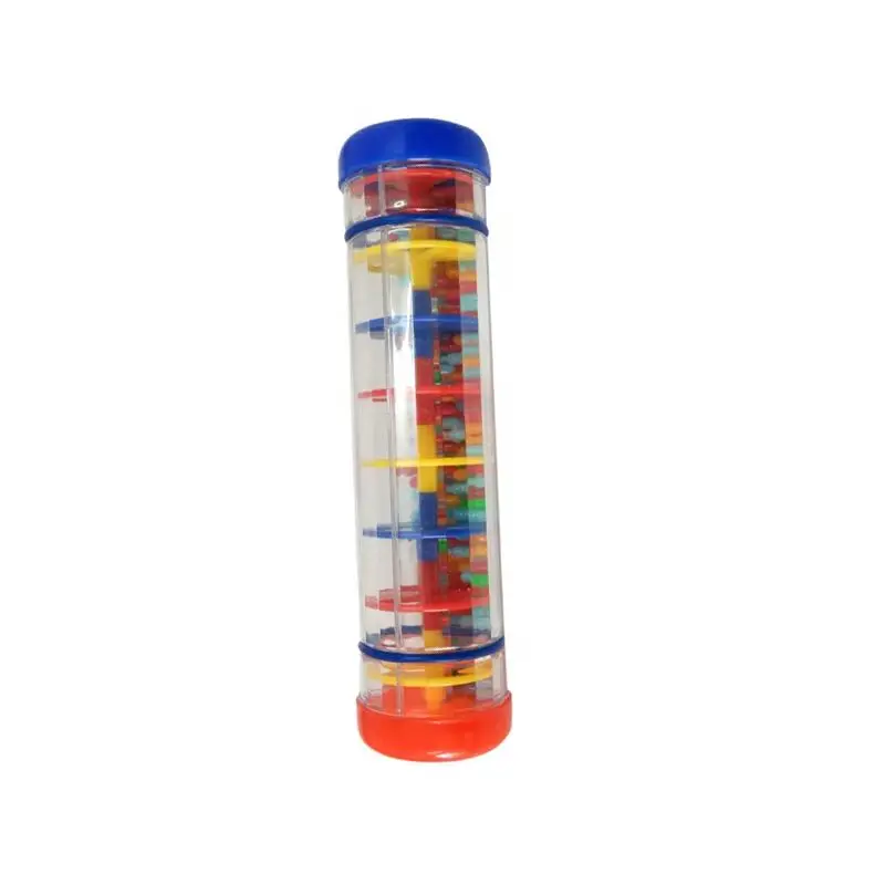 Orff Percussion Colorful Plastic Rain Shaker Baby Rain Sound Tube Toys With Low Price